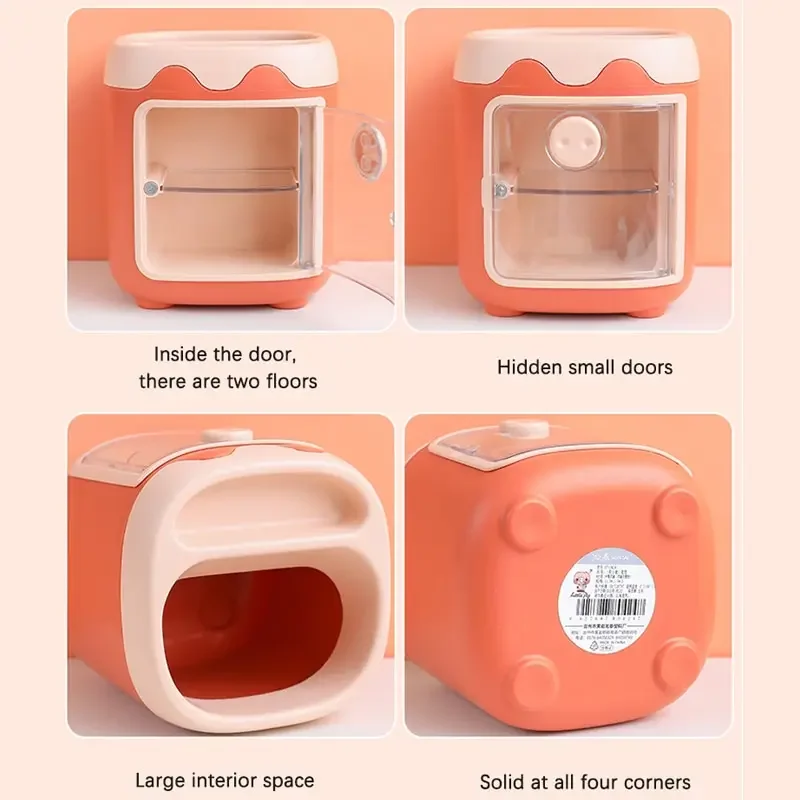 Practical Multi-Functional Desk Organizer Pen Holder Double Layers Rotating Pencils Storage Rack Student Cosmetics Storage Shelf pen holder stationery organizer desktop storage shelf