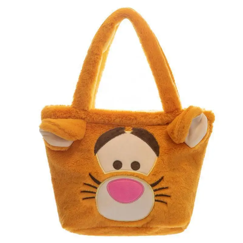 thumbnail image 1 of Disney Strawberry Bear - Bolso de mano de felpa de doble cara, 2024, nuevo bolso de compras con un solo asa, gran capacidad, dibujos animados, doble pan, niña, 1 of 5