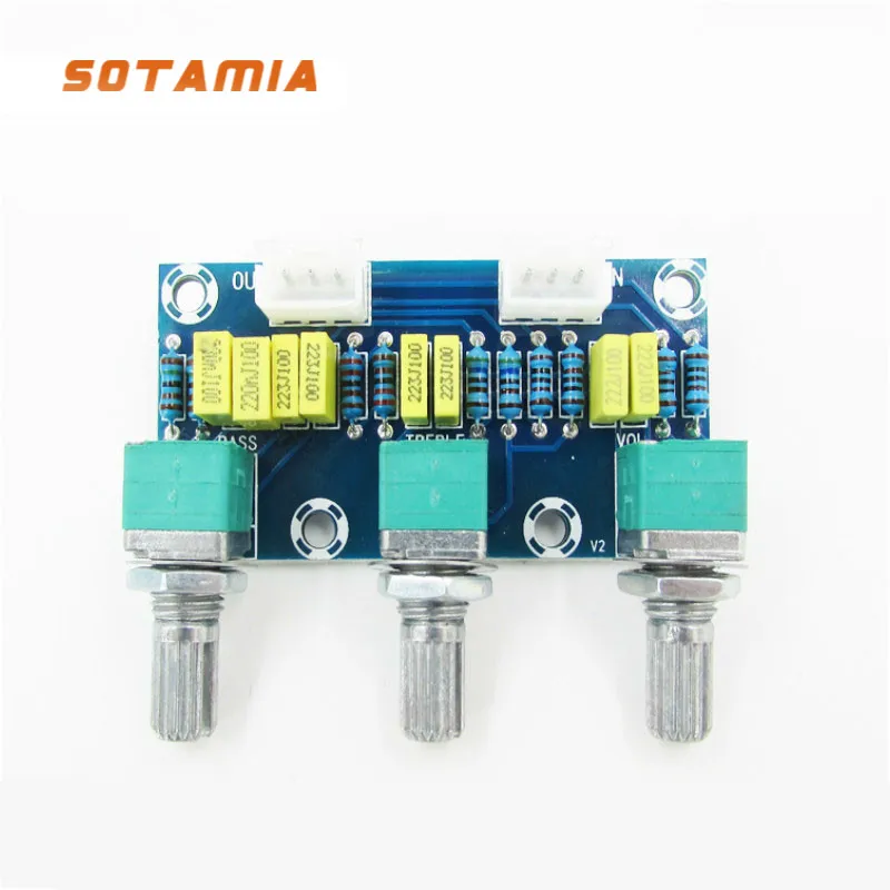 

SOTAMIA Passive Tone Board Amplifier Preamp Bass Treble Sound Adjustment Tone Volume Control Preamplifier Home Sound Theatre DIY