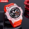 SMAEL 8007 Electronic Watch Sports Outdoors Waterproof Shockproof Chronograph Dual Display Silicone Strap Men Wrist Watches 4