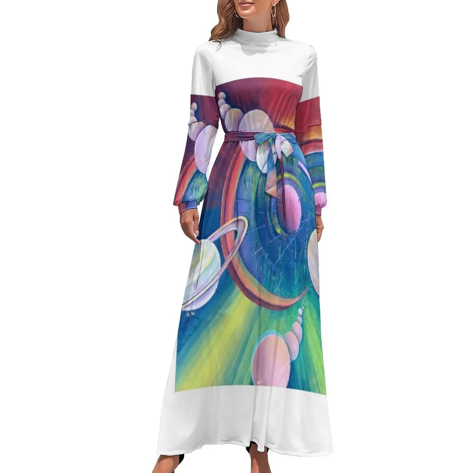 thumbnail image 1 of Vestido largo de alineación planetaria vestidos de verano para mujer 2024 vestidos de fiesta mujer, 1 of 5