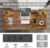Electric Standing Desk with Wheels, 63'' x 24'' Standing Desk Adjustable Height with Charging Station, 2 USB Ports, 3 Outlets 4