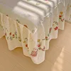 1PC Flower Bed Cover Ruffles Lace Bed Skirt Girls Bedsheets Skirt Sheets Soft Polyester Mattress Covers (Pillowcase Need Order) 5