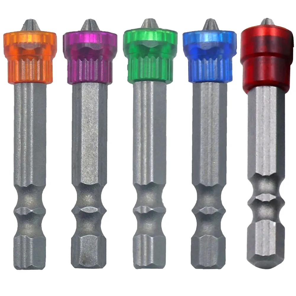 

5pcs Magnetic Screwdriver Bit Drill Cross-head PH2 Magnetic Screwdriver Bits 1/4 Inch Hex Shank Drywall Electric Screwdriver Set