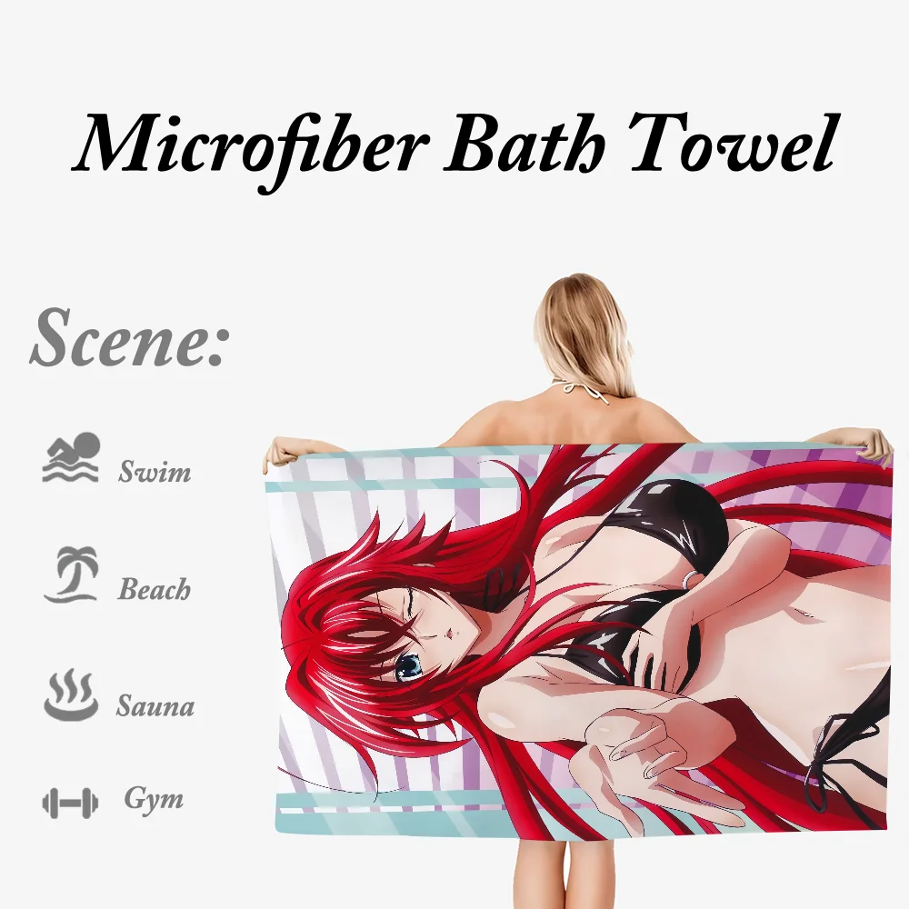 R-Rias Gremory Sexy Anime Girl Towel Ultra Soft Absorbant Quickdry Large Beach Towels Personalized Gym Sport Bath Towels 3