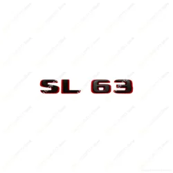 Enhanced Car Side Trunk Sticker - 2024 New Style Letters & Numbers Design (Black red SL63)