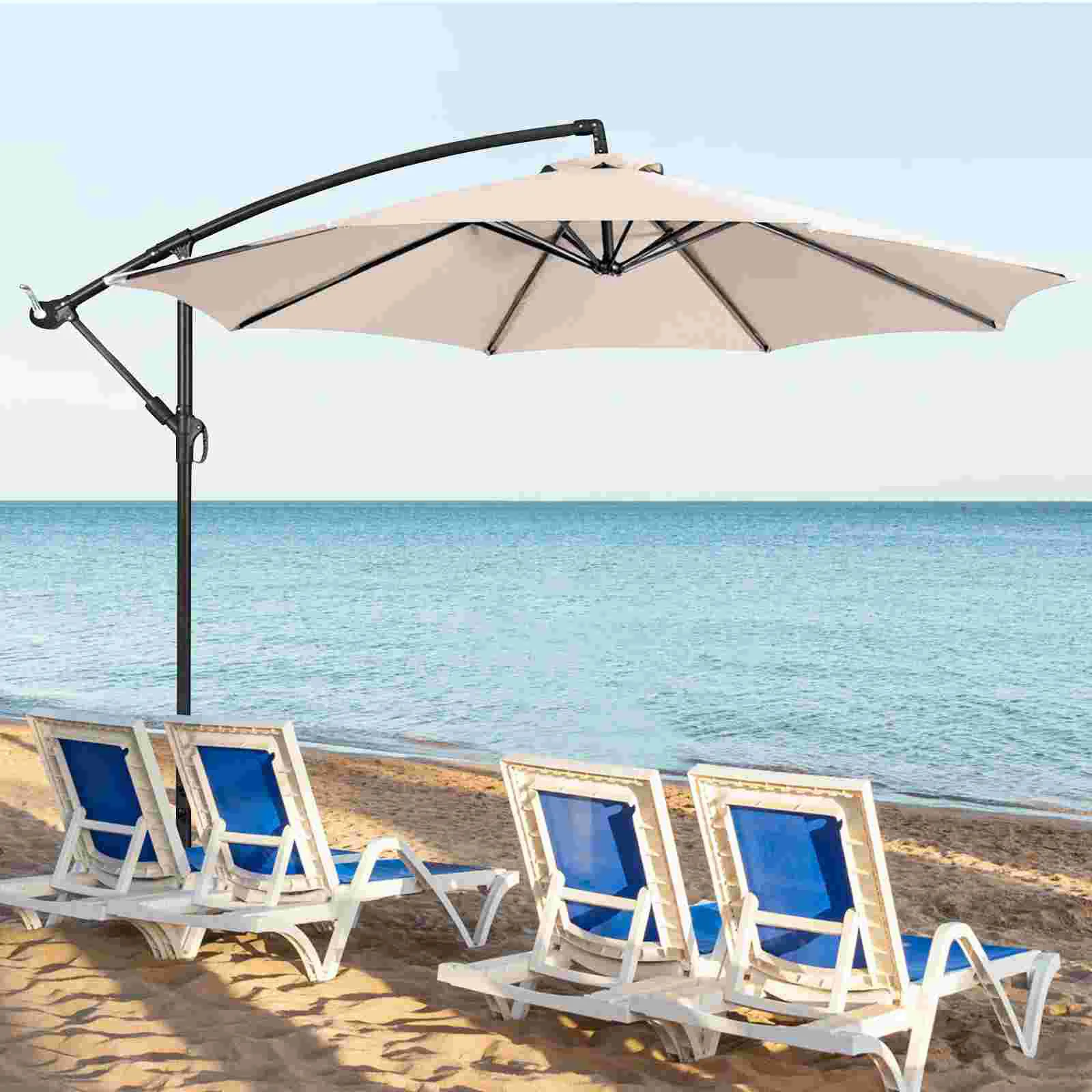 

9ft Patio Replacement Canopy Market Table Canopy Hanging Umbrellas for Party Beach Camping