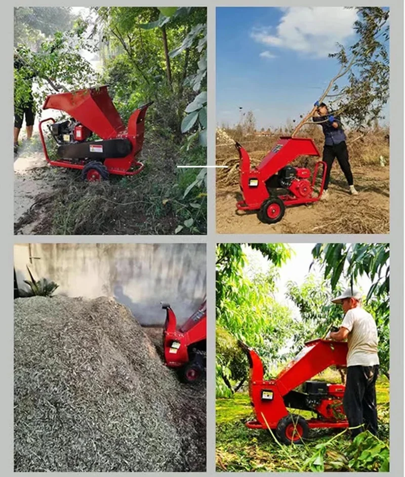 Garden Tree Branch Crusher Machine Chipper Shredder Electric Diesel Gasoline Wood Power Origin Cutting Type Speed Product 3