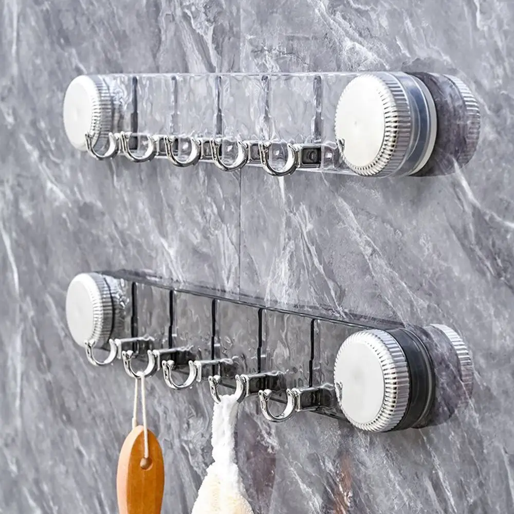 5 Hooks Rotating Suction Cup Hooks Multi-Purpose Traceless Vacuum Cup Hook Punch-Free Wall Mounted