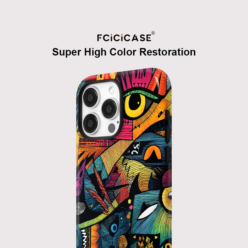 Premium Artistic Phone Case with Magsafe Compatibility and Soft Eyes Design