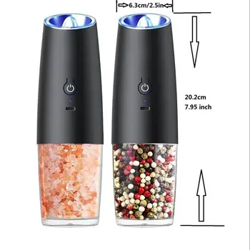Rechargeable Salt & Pepper Grinder, Type-C Charging Salt & Pepper Grinder, Universal Household Kitchen Appliances for Home 2