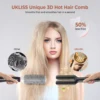 Electric Hot Comb Multifunctional Straight Hair Straightener Comb Negative Ion Anti-Scalding Styling Tool Straightening Brush 3
