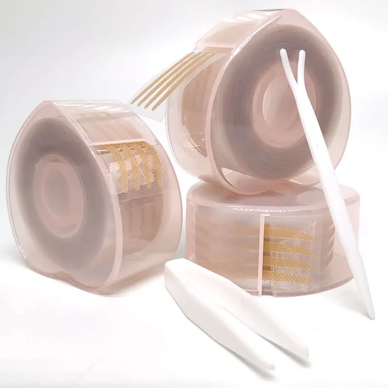 Double fold eyelid tape heart double eyelid tapes clear gray eyelid stripes invisible double fold stickers eye lift strips makeup tool 240-600pcs