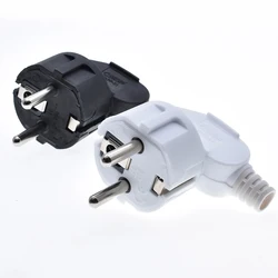 EU Plug Adapter 16A Rewireable Schuko Electric Socket - White