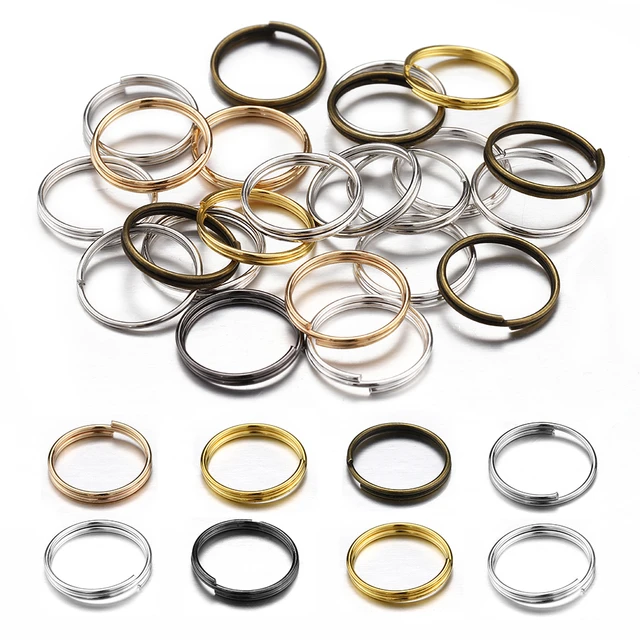 200pcs Keychain Rings Open Jump Split Rings Double Loops Circle Key Ring  Holder Connectors for Jewelry