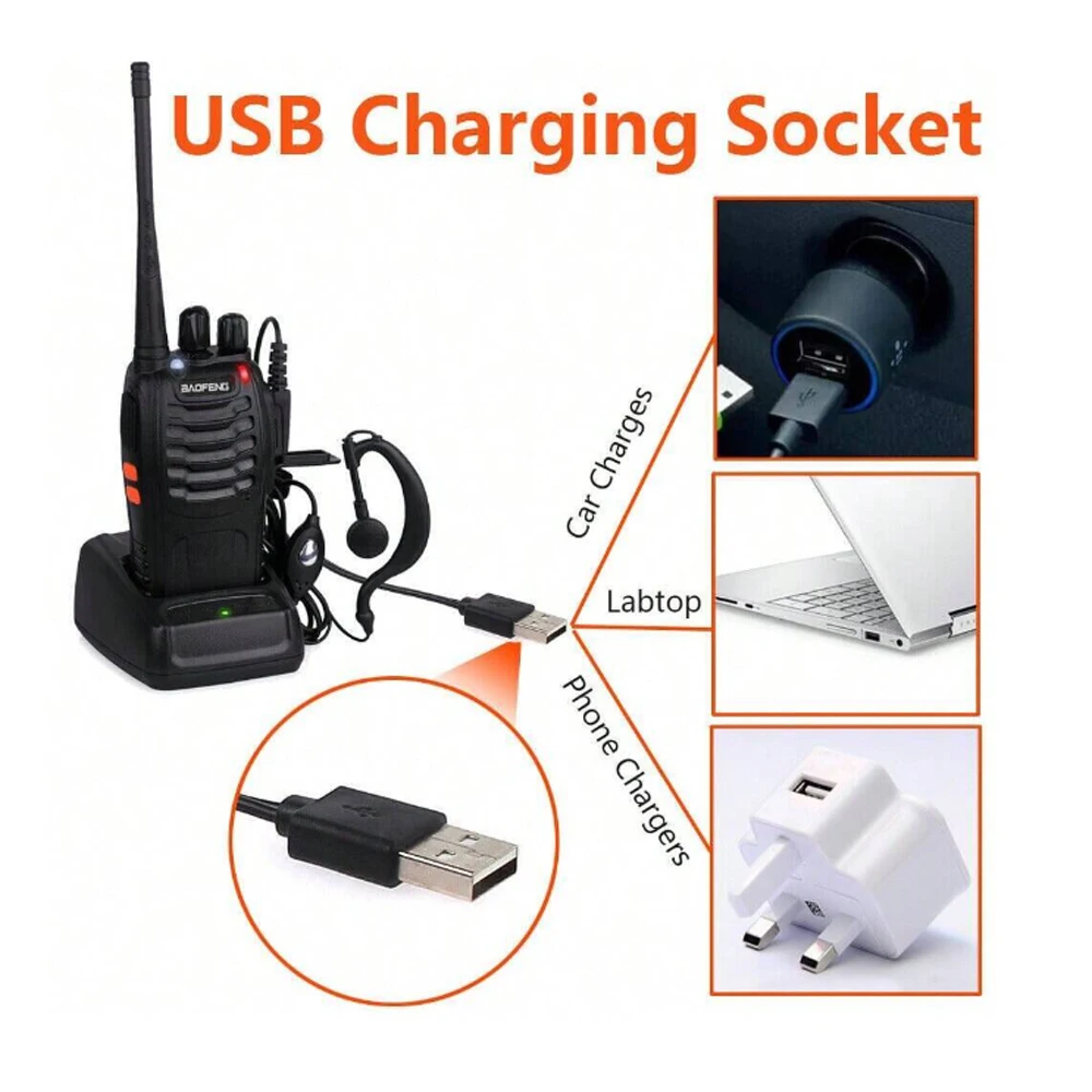 Walkie-Talkie BF-88E PMR – 0.5W 16CH UHF 446.00625-446