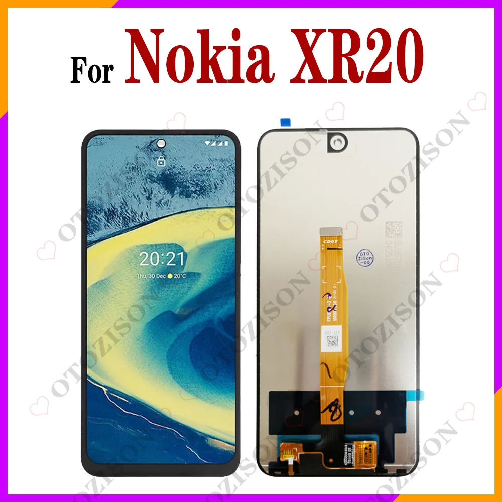 Lcd Da 6.67 "Con Cornice Per Nokia Xr20 Lcd Ta-1368 Ta-1362 Display Touch Digitizer Assembly Per Nokia Xr20 Sostituzione