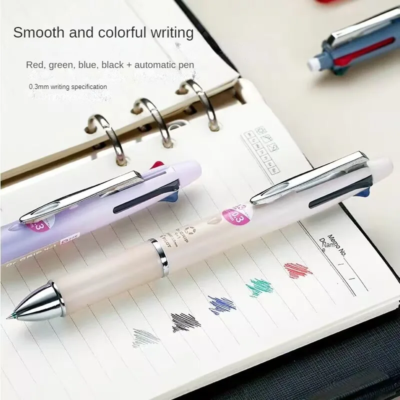 PILOT Dr. Grip 4 + 1 Multifunctional Pen 0.7/0.5mm 4-color Ballpoint Modular Pen 0.3/0.5mm Mechanical Pencil Stationery Supplie