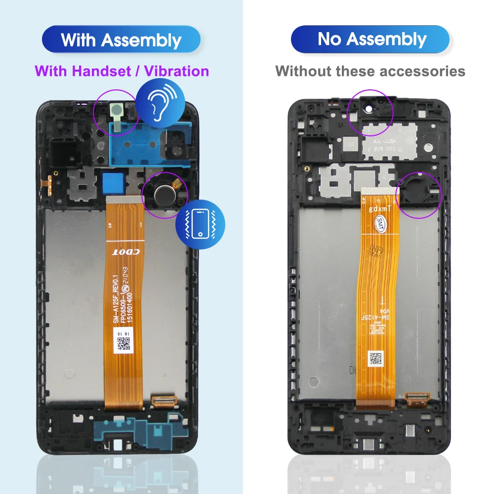 LCD ÷  ġ ũ Ÿ ü, Ｚ   A12 A125 A125F A125M   6.5 ġ