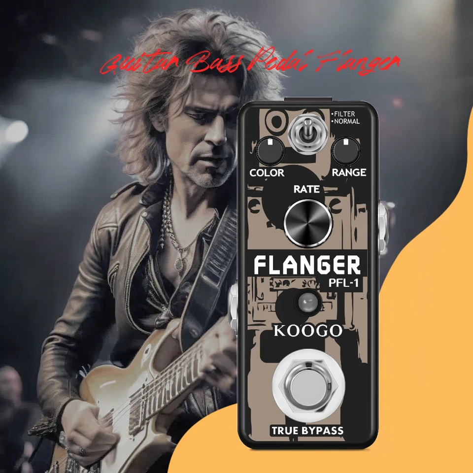 Rowin ベースギターエフェクト フランジャーペダル シューゲイザー