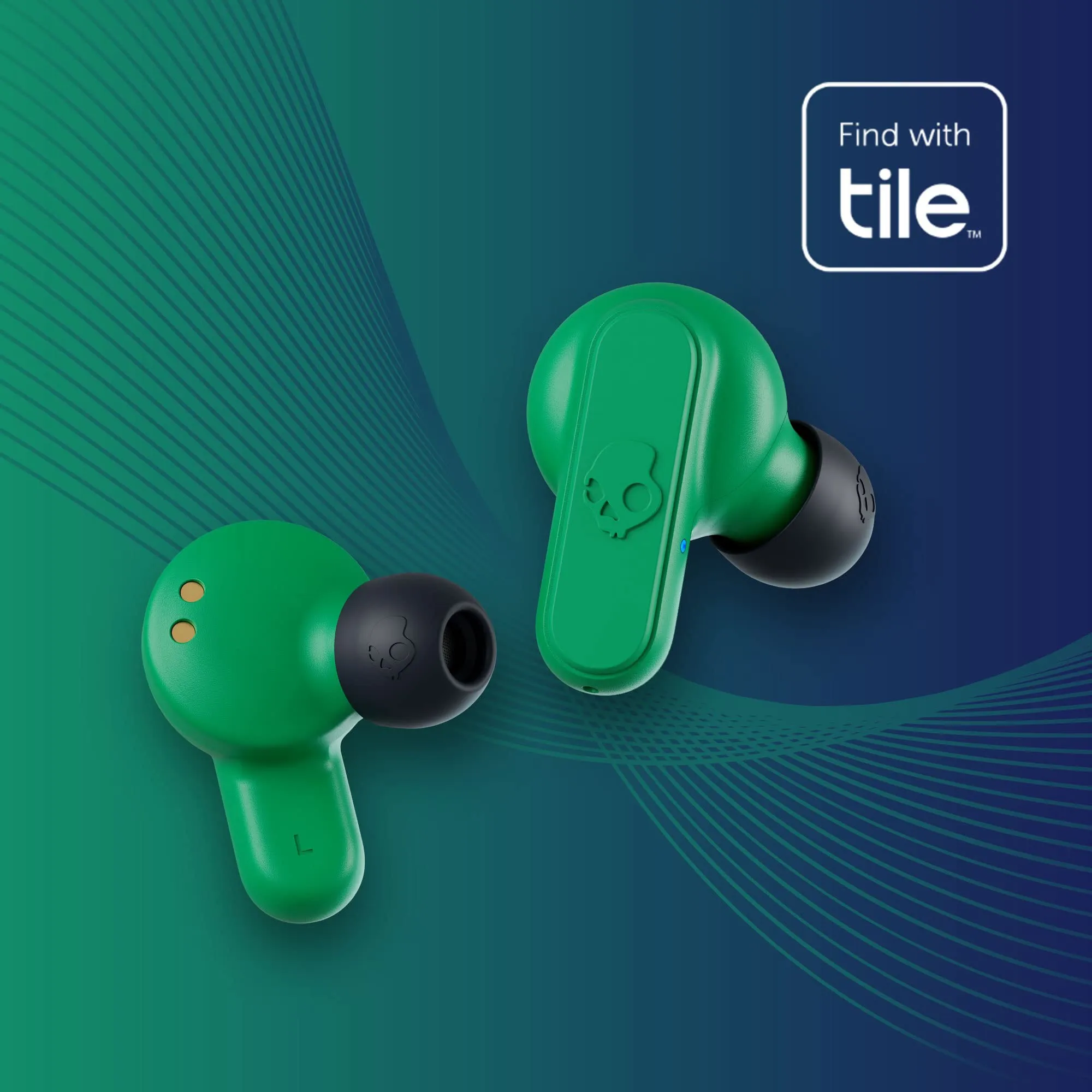 Skullcandy Dime 2 무선 블루투스 이어폰, 스포츠 게임용 대용량 이어버드, 방수 헤드폰