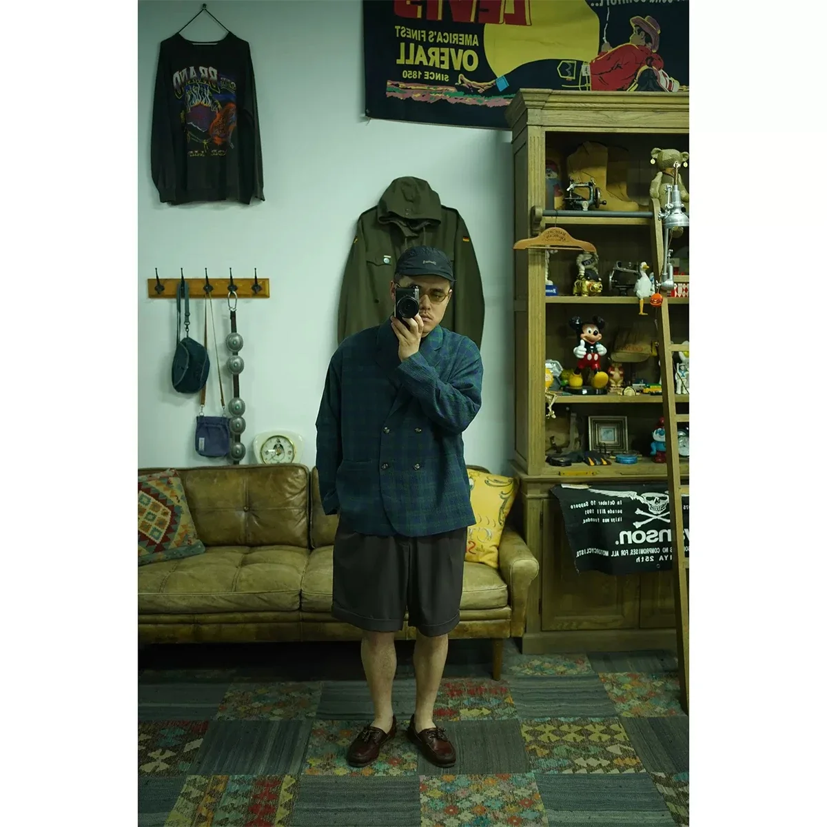 Seersucker 남성용 체크무늬 세트 재킷, 빈티지 영감, 더블 브레스트 블레이저, 2 차 주문