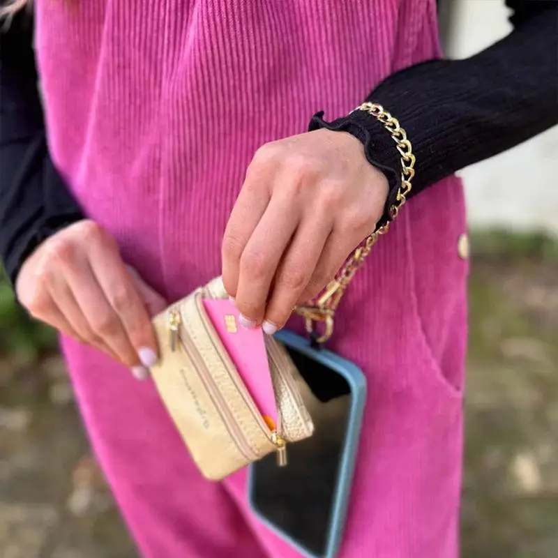 Phone Strap With Zipper Pouch Mobile Phone Lanyard Chain Bag Phone Strap Chain Ba Adjustable Mobile Phone Lanyard Chain Bag