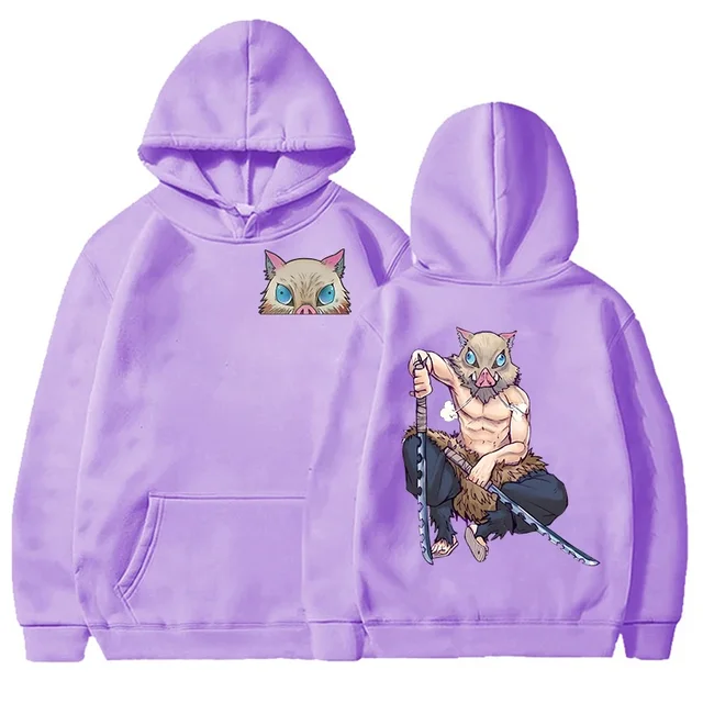 New Anime Hashibira Inosuke Printed Pullover Fashion Women Men Long Sleeve Casual Hooded Personality Sweatshirt 5