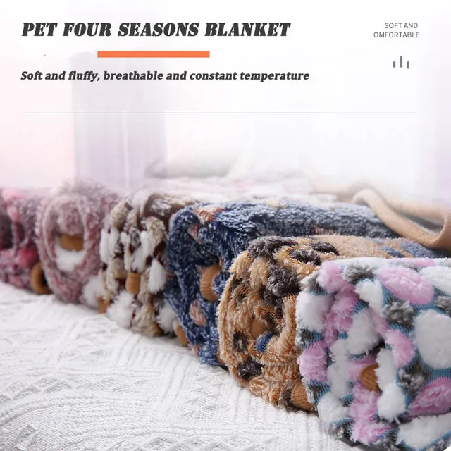 Soft And Fluffy Pet Dog Blanket Cute Star Printing Pet Mat Warm Breathable Skin Friendly Cats And Dogs Bed Blanket Pet Supplies 2