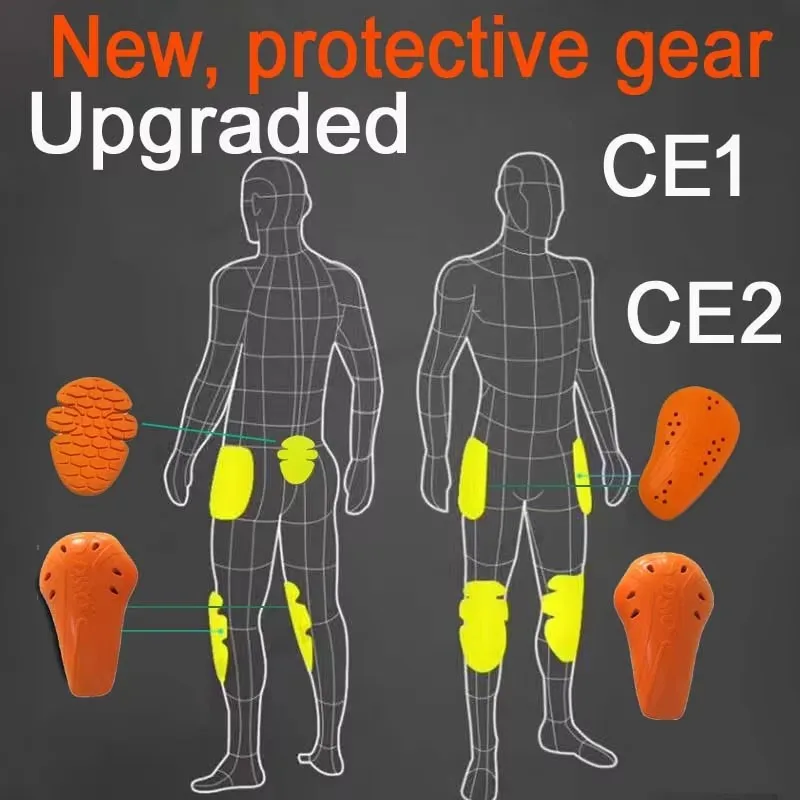 남성용 무릎 및 엉덩이 보호 기능이 있는 오토바이 청바지, 모토크로스 라이딩 기어, 내마모성 바지