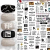 New Super Thin Self-Adhesive Black Words Romantic Paris Designs Transfer Sliders Wraps Manicures Foils DIY Decorations Z0588 1