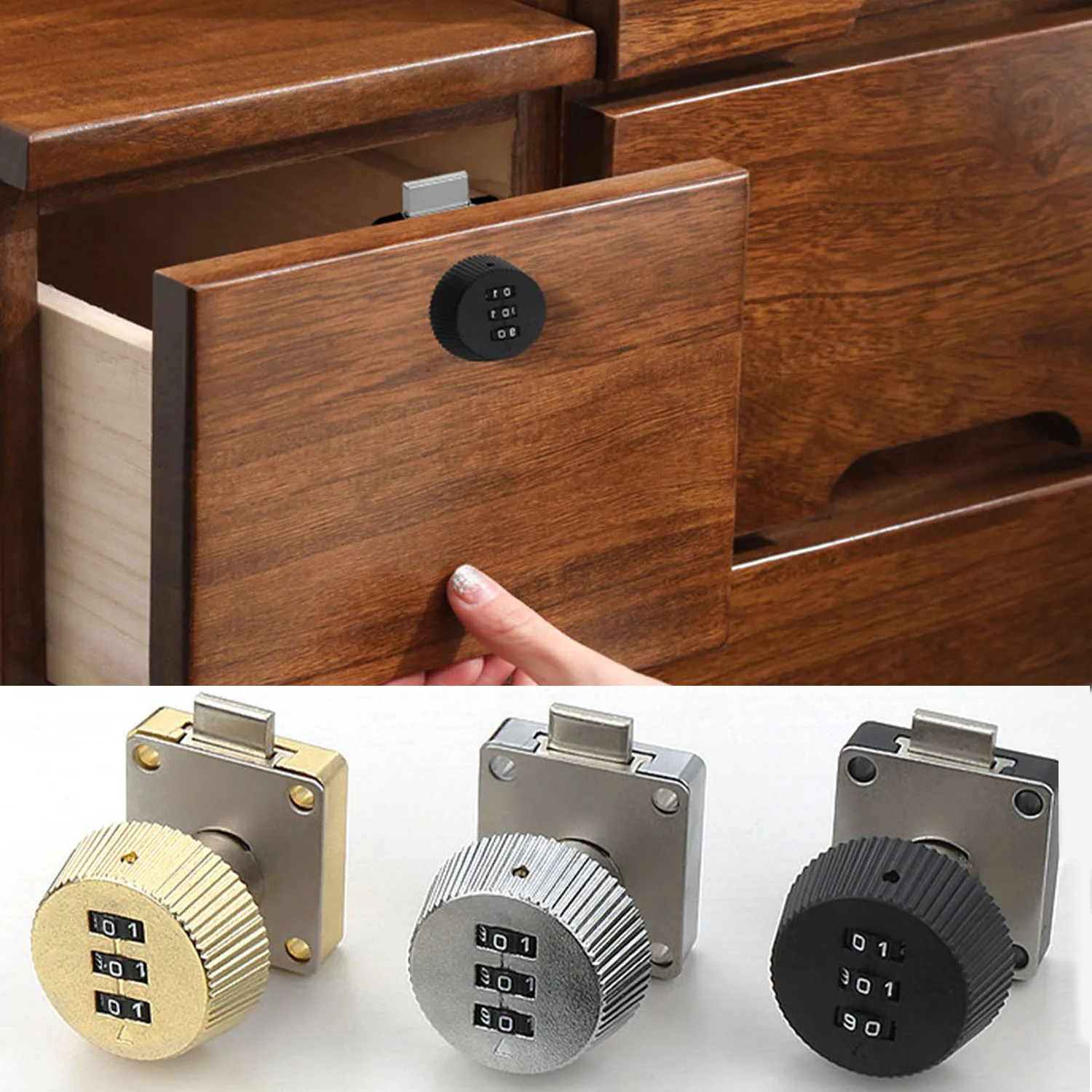 3 Digital Code Combination Cabinet Zinc Alloy Password Locks Cupboard Drawer Cabinet Mailbox Password Locker Automation Cam Lock combination padlock cabinet door lock door lock buckle drawer lock