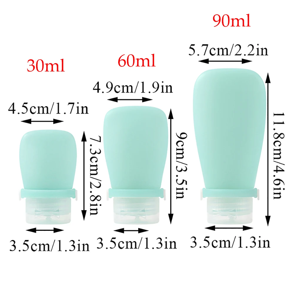 Portable Silicone Travel Bottle Cosmetic Storage Refillable Lotion Bottle Leakproof Shampoo Container Squeeze Tube Empty Bottle