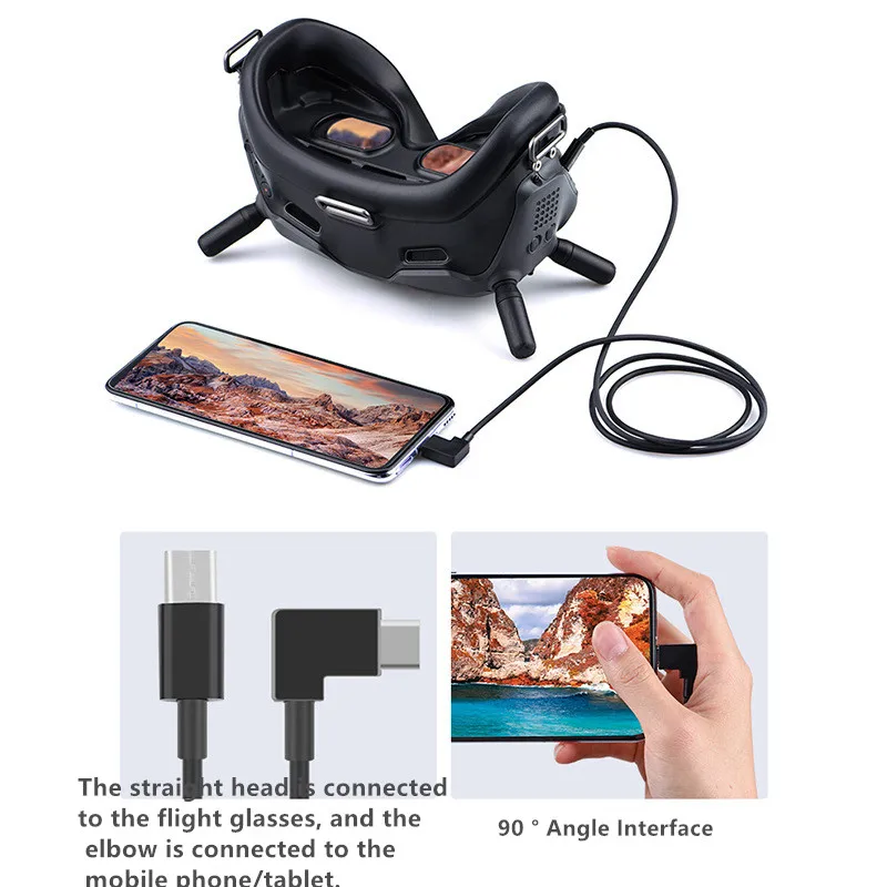 비행 고글 휴대폰 어댑터, 데이터 케이블, 이미지 전송 연결 라인, DJI AVATA 고글 2 V2 드론 액세서리
