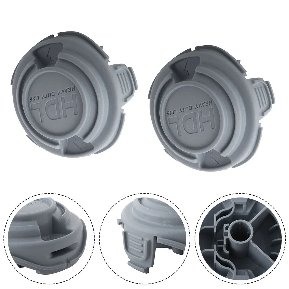 2pcs Spool Cap Cover For Black & Decker Gray HDL Cap Cover Edge Cutters STC5433 Type 1 Accessories Replacement
