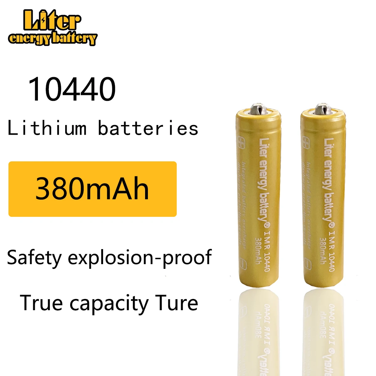 

Pilha Recarregavel 40pcs Liter Energy Battery 3.7v 380mah High Capacity 10440 Li-ion Rechargeable For Led Flashlights Headlamps