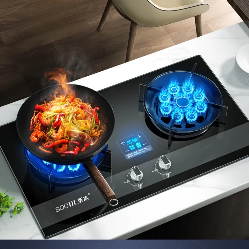 Gas Cooker 2 Burner Countertop Built-in Dual Use Quemadores De Cocina A Gas Cooktop Fierce Fire Power Cocina A Range Stove