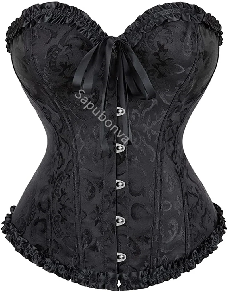 Corset Bustier Top Waist Corset Lace Corset Lace Lingerie Sapubonva Corset Plus Size Women Bustiers Top Sexy Vintage Flower Print Lingerie Corselet Lace Korsett