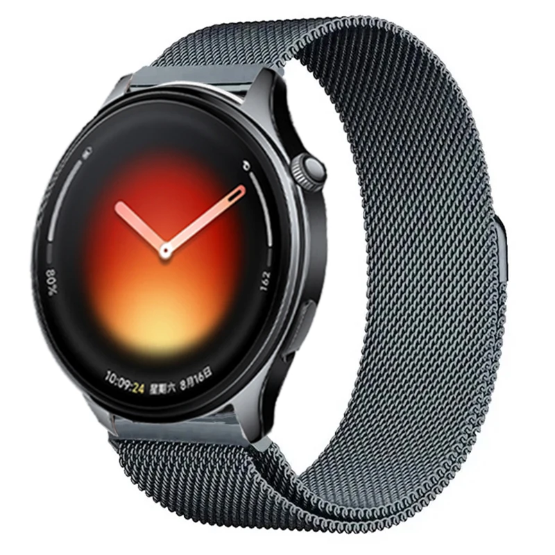 Sleek Stainless Steel Milanese Strap - 22/20mm Metal Band, Color 2