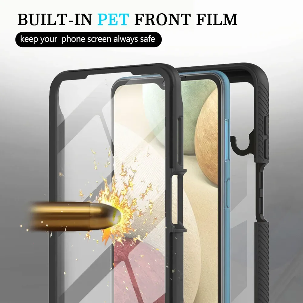 Crystal Clear 360° Protective Bumper Armor Case with Front Film - Shockproof Phone Shell