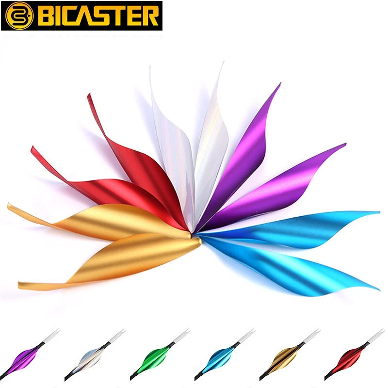 50pcs 2inch Spin Vanes BICASTER FMT-02 metal Arrow vanes Right-handed Archery Hunting Accessories