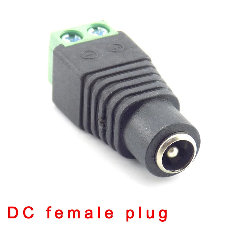 10 Stuks Dc Vrouwelijke Stekker 5.5Mm 2.1Mm Dc Voedingskabel Connector Adapter Jack Aansluiting Led Strip Licht Cctv Camera