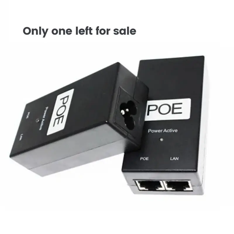 Precisionn POE 전원 인젝터 48V 1A 데스크탑 이더넷 어댑터 IEEE802.3Af/At 100Mbps 전원 공급 네트워크 장치용