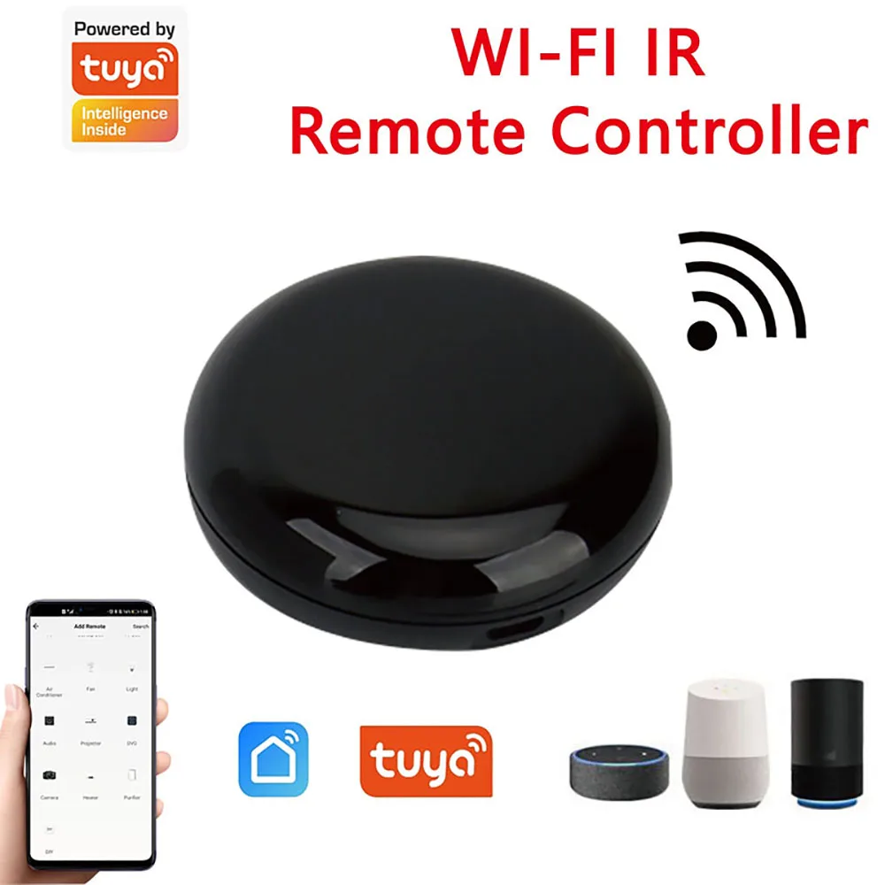 

Tuya WiFi Infrared Remote Control Smart Home Controller Universal Infrared TV Air Conditioner Works with Alexa Google Home