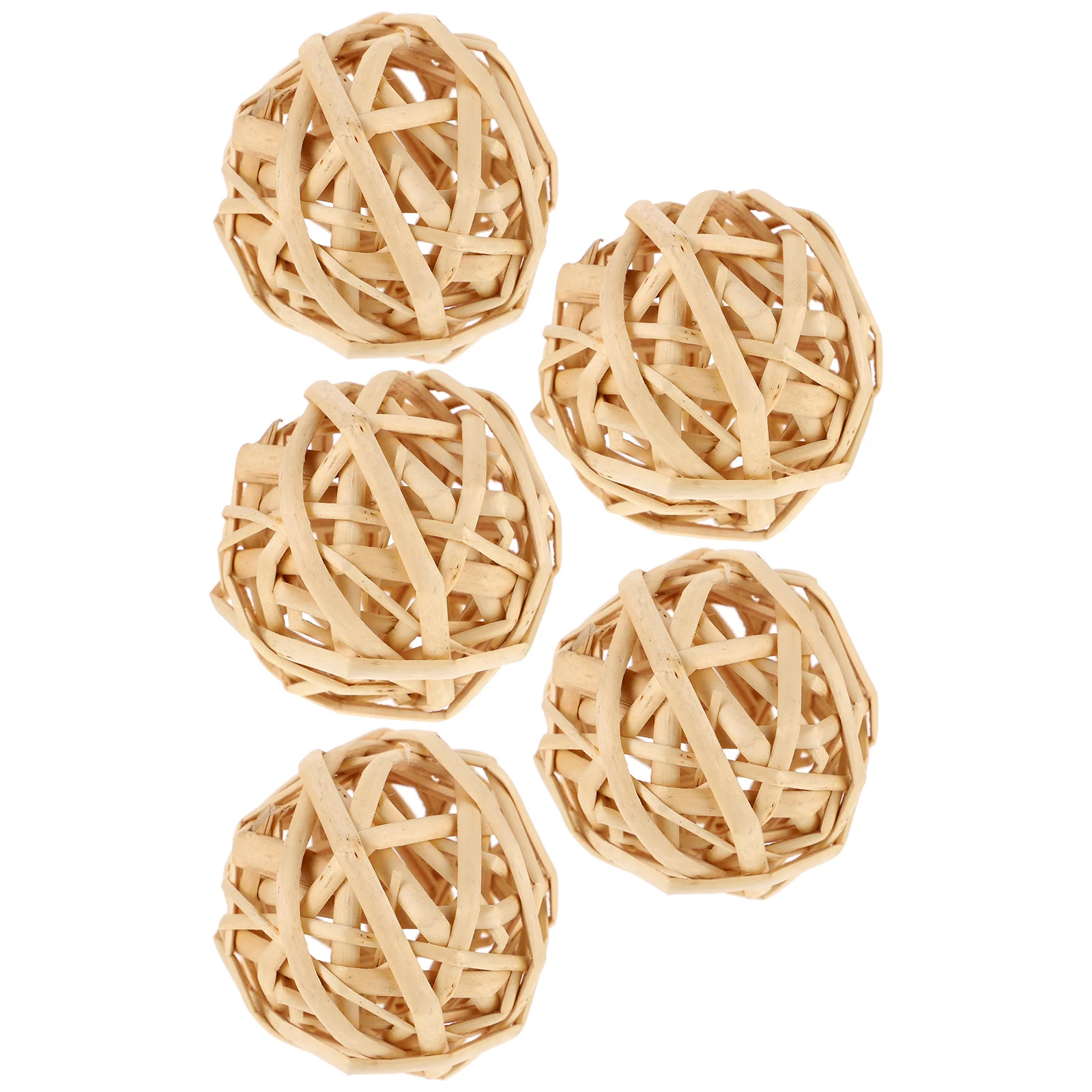 

5 Pcs Takraw Decoration Rattan Ball for Party Girl Craft Balls Wicker Decorative