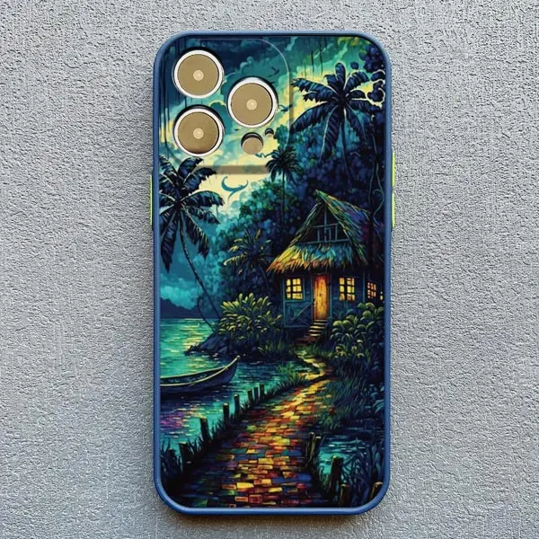 Seaside Coconut Tree Coastal Scenery Handyhülle für IPhone 16 15 14 13 12 11 Pro Max Mini X XR XS 15 7 8 Plus stoßfeste Abdeckungen – Detail 5