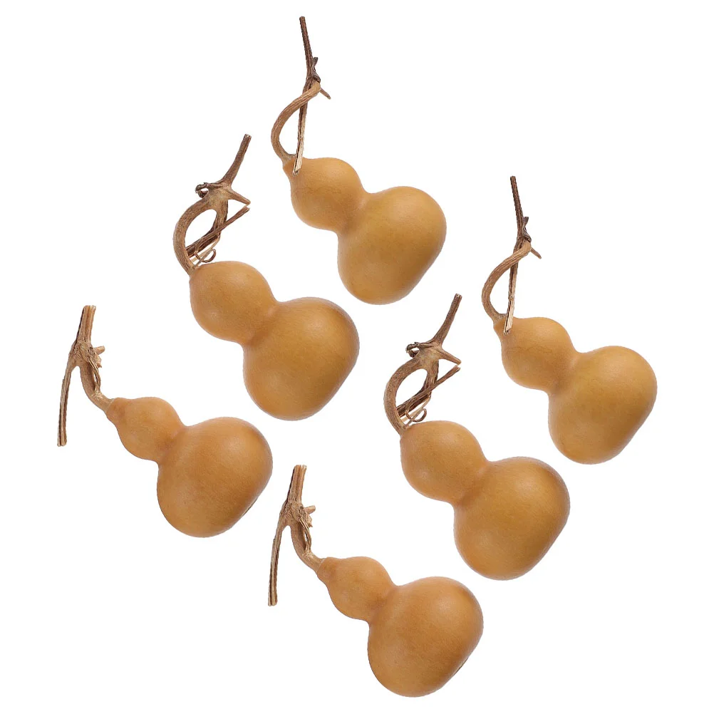 

6Pcs Calabash Ornaments Wooden Calabashs Gourd Desktop Ornament Home Decor