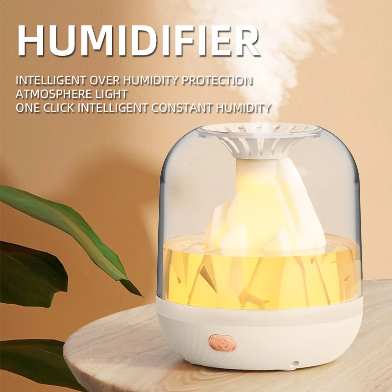 Creative 900ml Volcano Spray humidifier Large Capacity Essential Oils Diffuser Flame  humidifier Home Intelligent Atomizer Table 2