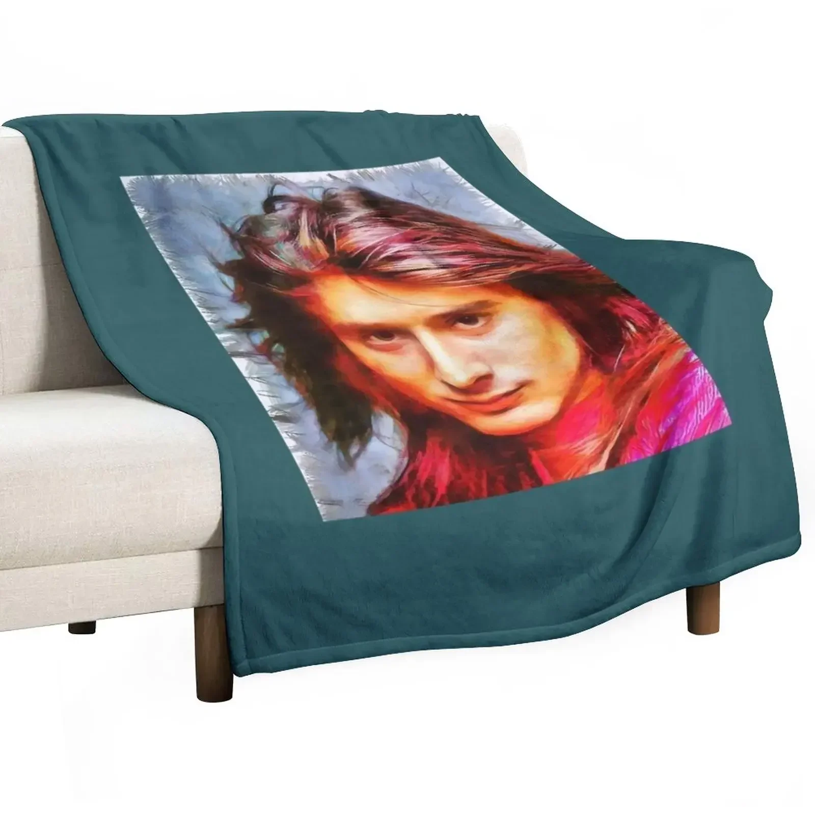 

Steve Perry Art Throw Blanket Soft Plaid funny gift Thin Blankets