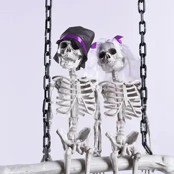 Halloween Ornament Bride and Groom Skeleton Hanging Home Decoration Haunted House Decor Creative Party Supplies Couple DIY 2